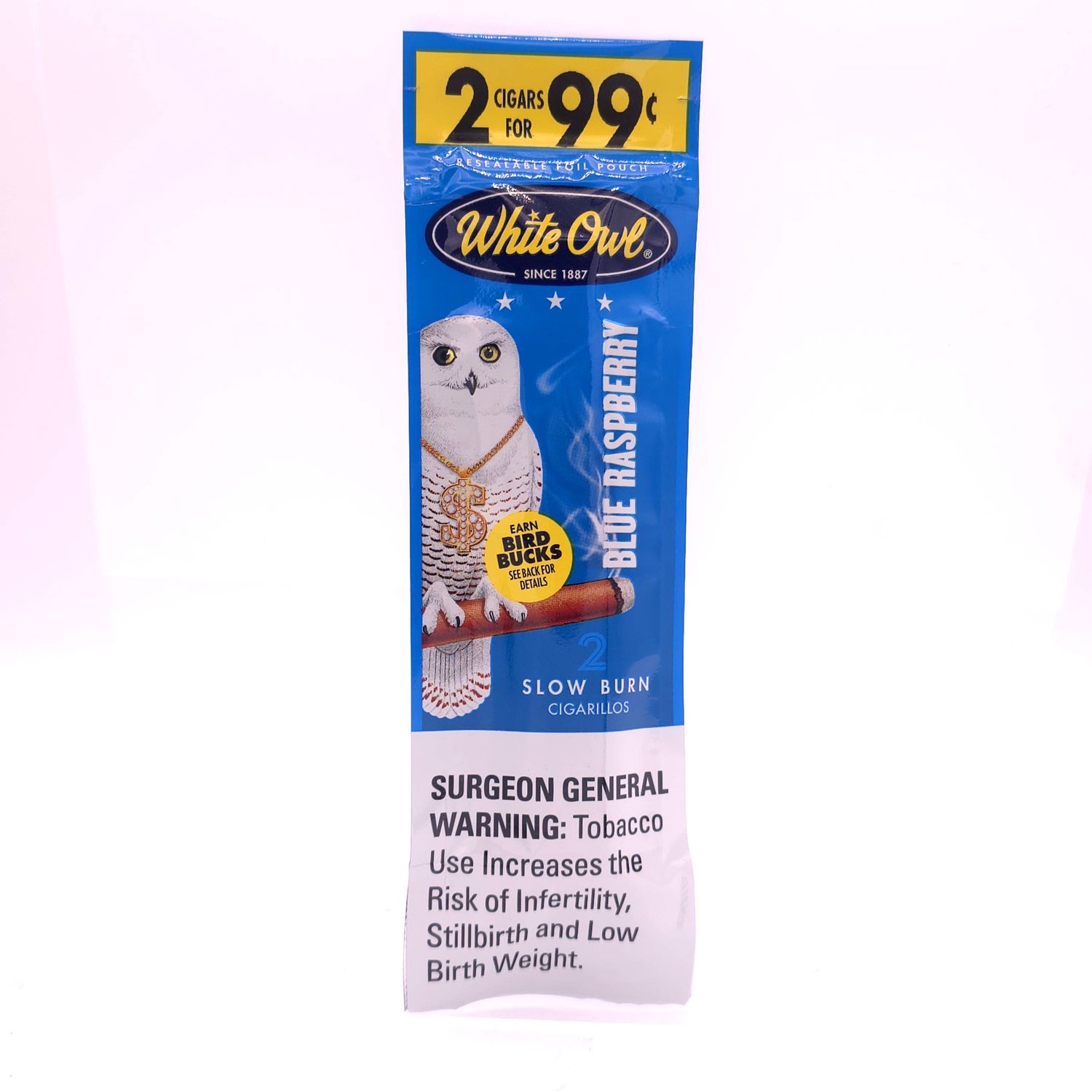 White Owl Cigarillo (Blue Raspberry) 2pk .99