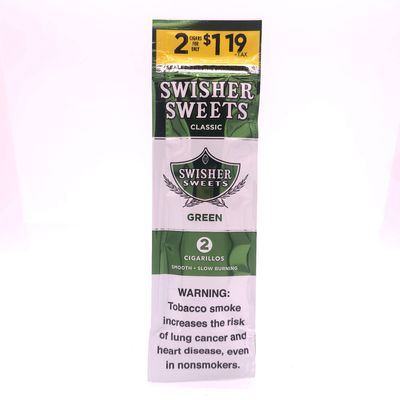 Swisher Sweet Cigarillos (Green) 2pk 1.19