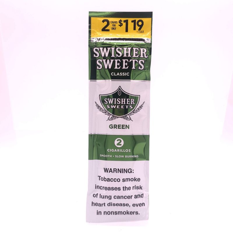 Swisher Sweet Cigarillos (Green) 2pk 1.19
