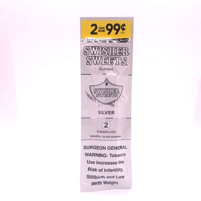 Swisher Sweet Cigarillos (Silver) 2pk .99