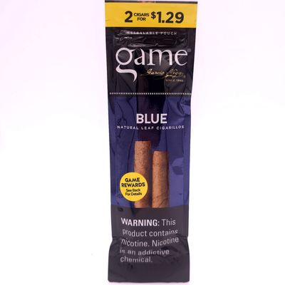 Game Cigarillo (Blue) 2pk 1.29