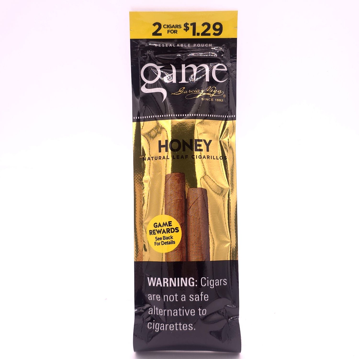 Game Cigarillo (Honey) 2pk 1.29