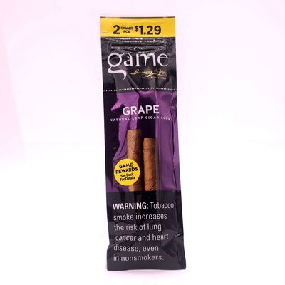 Game Cigarillo (Grape) 2pk 1.29