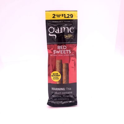 Game Cigarillo (Red Sweet) 2/$1.29