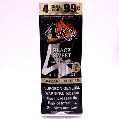 4K&#39;s Cigarillos (Black Sweet) - 4pk