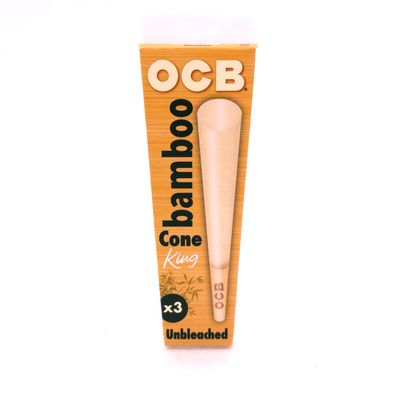 OCB (Bamboo Unbleached Cones) KING - 3pk