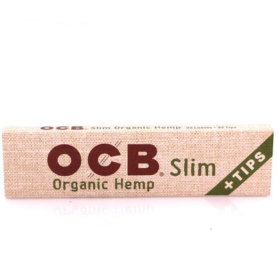 OCB Slim (Organic Hemp + TIPS) Rolling Papers