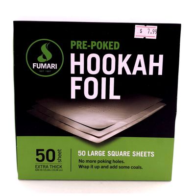 Fumari Pre-Poked Hookah Foil - 50 Sheets