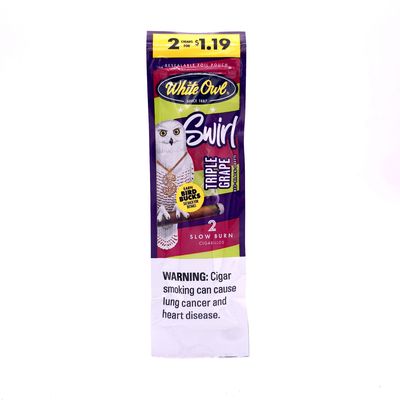 White Owl Cigarillo (Triple Grape) 2pk 1.19