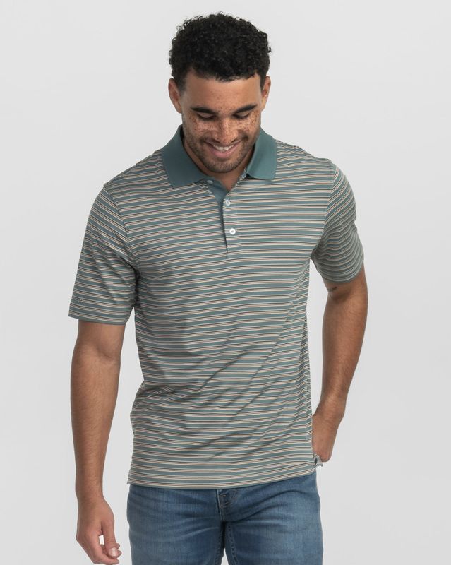 Somerset Stripe Polo / Blue Forest