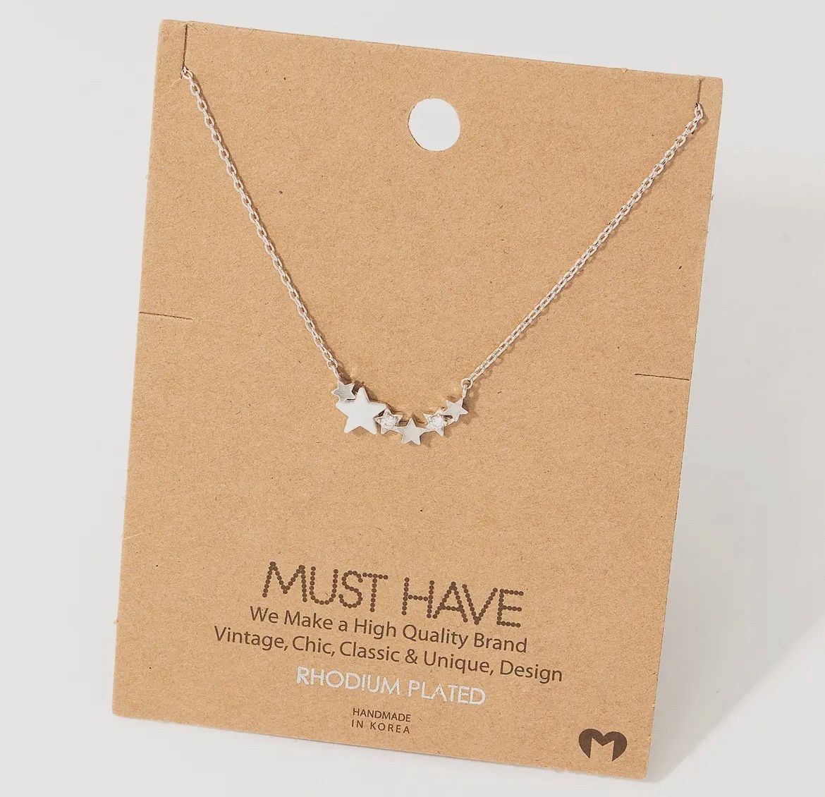 Dainty Multi Star Charm Necklace