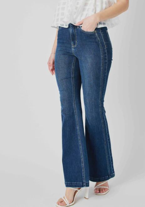 Angled Side Seam Detail Flare