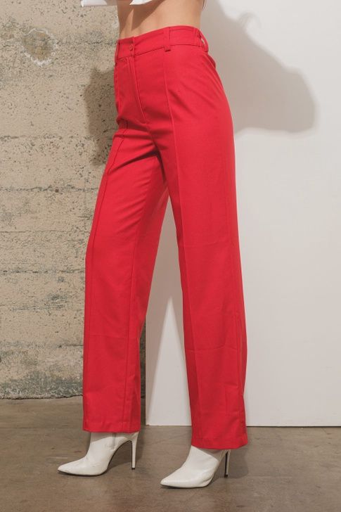 Mid-Rise Trouser Tapered Straight Leg