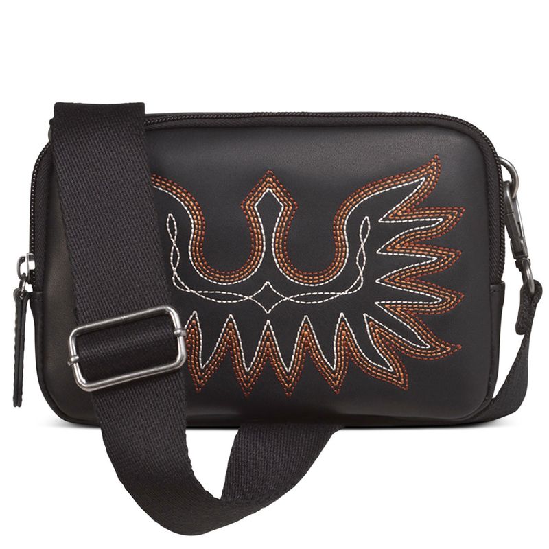 Casanova Black Phoenix Boot Stitch Hand Bag
