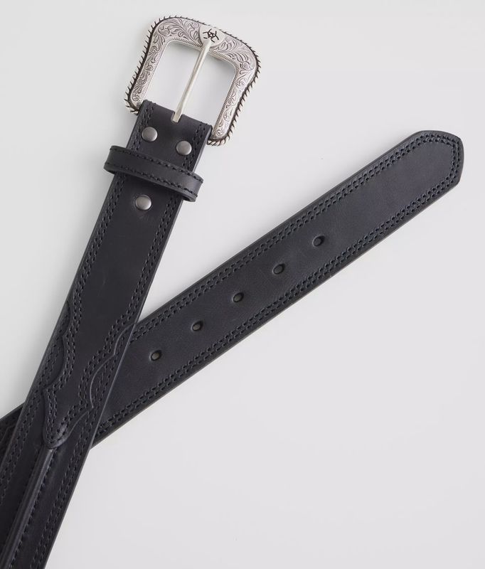 Men's Bump Leather Western Belt