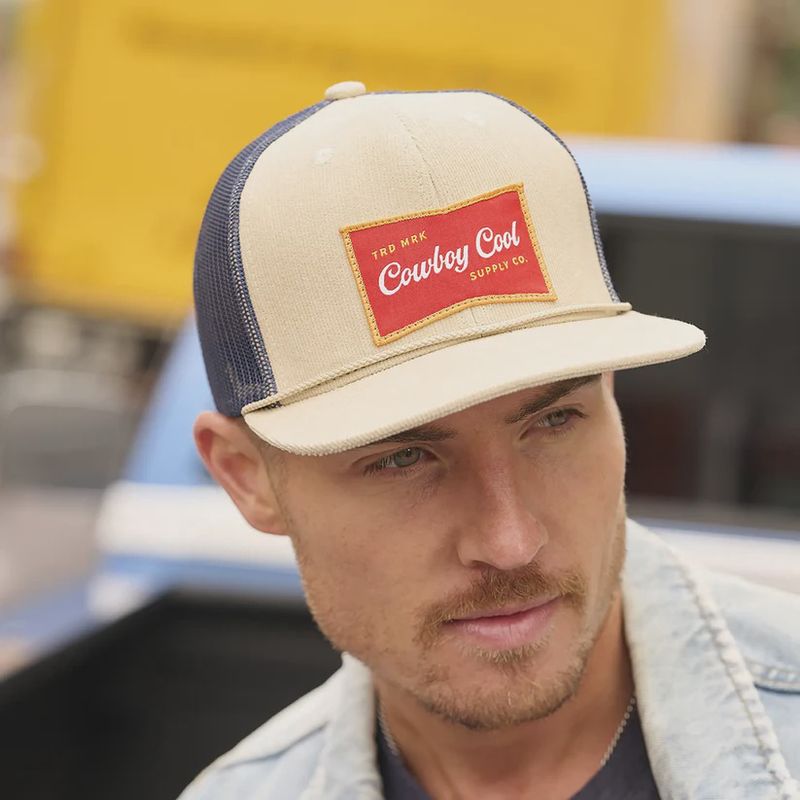 Banquet Hat-OS/Tan/Navy