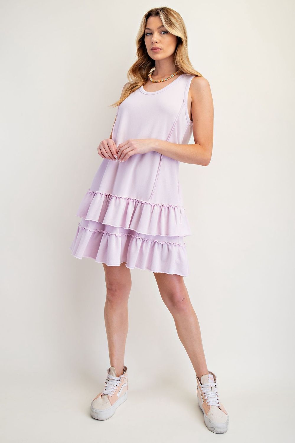 Sleeveless Ruffle Bottom Dress
