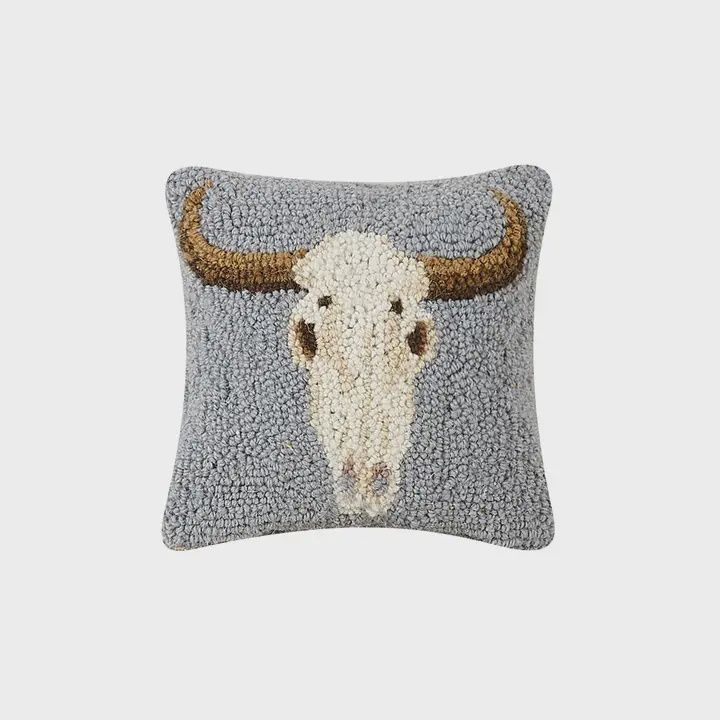 Cow Skull Hook Pillow