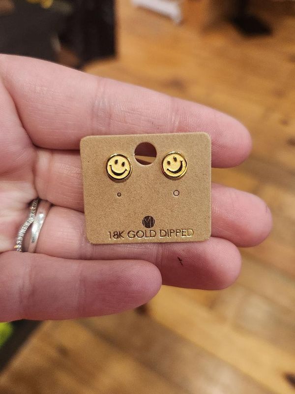Smiley Face Stud Earrings
