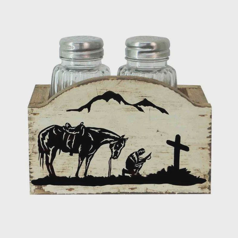 Praying Cowboy Salt and Pepper Shaker Set