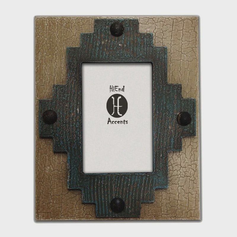 Santa Fe Center Picture Frame 4&quot;x6&quot; Turquoise