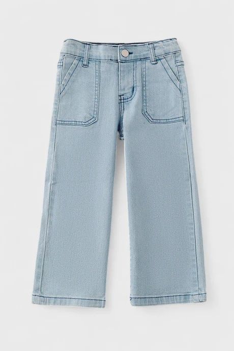Relax Fit Large Pocket Denim Pants with Pack Pockets