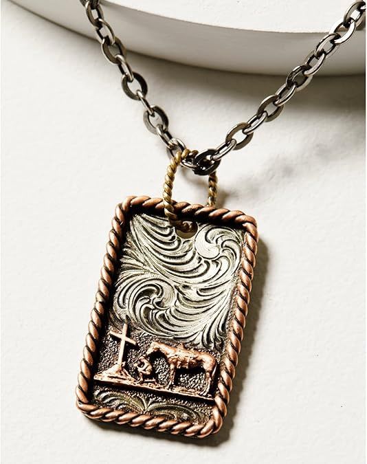 COWBOY PRAYER DOG TAG 24&quot; CHAIN