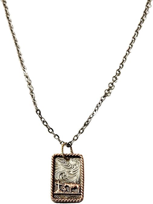COWBOY PRAYER DOG TAG 24" CHAIN