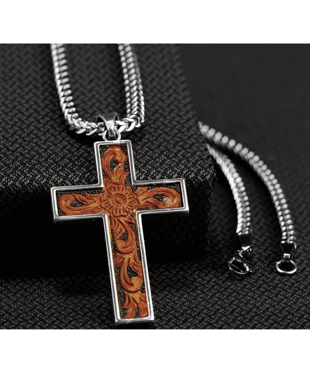 Leather Cross Necklace