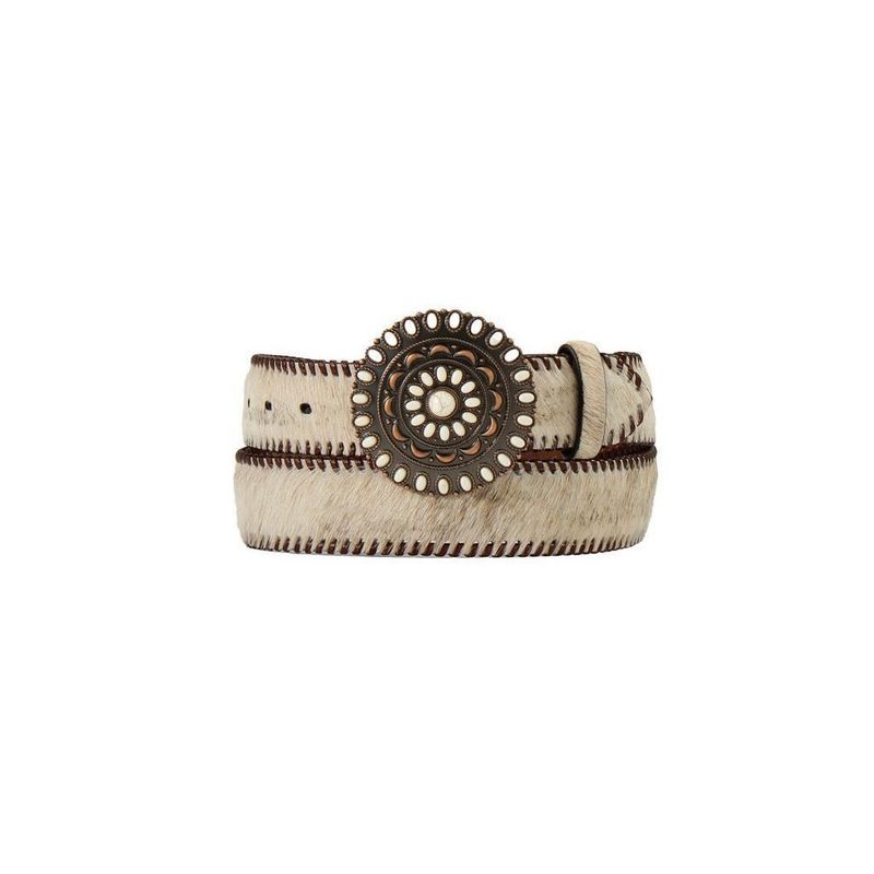 Women&#39;s Calf Hair Whipstitch Buckle