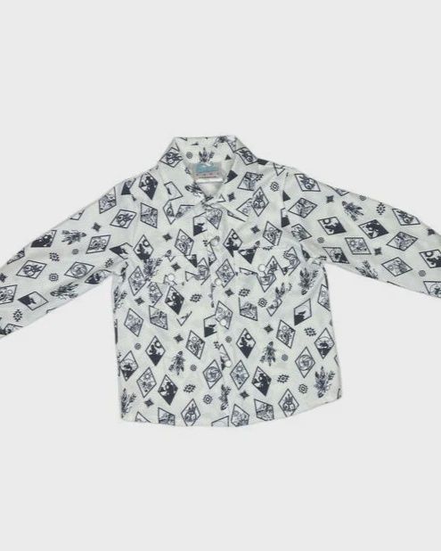 Boys Print Pearl Snap Shirt 13