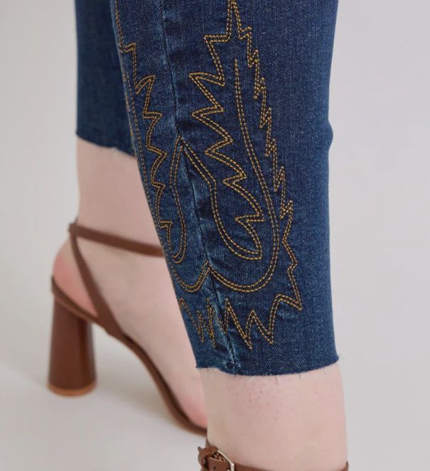 Western Embroidery Detail Skinny