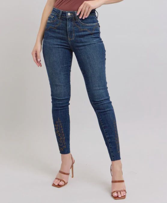 Western Embroidery Detail Skinny