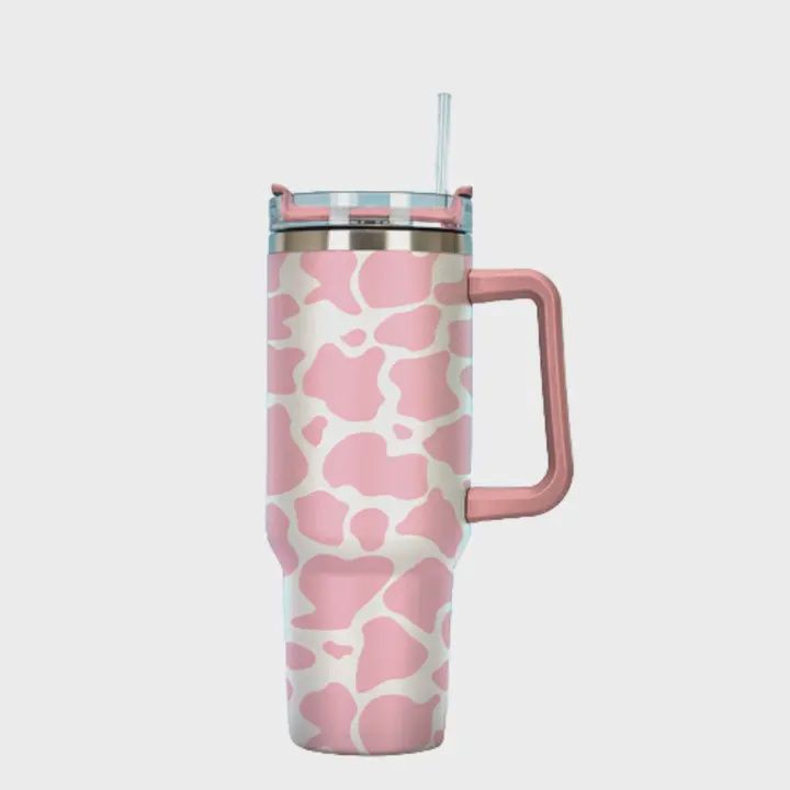 Pink Cowhide Tumbler