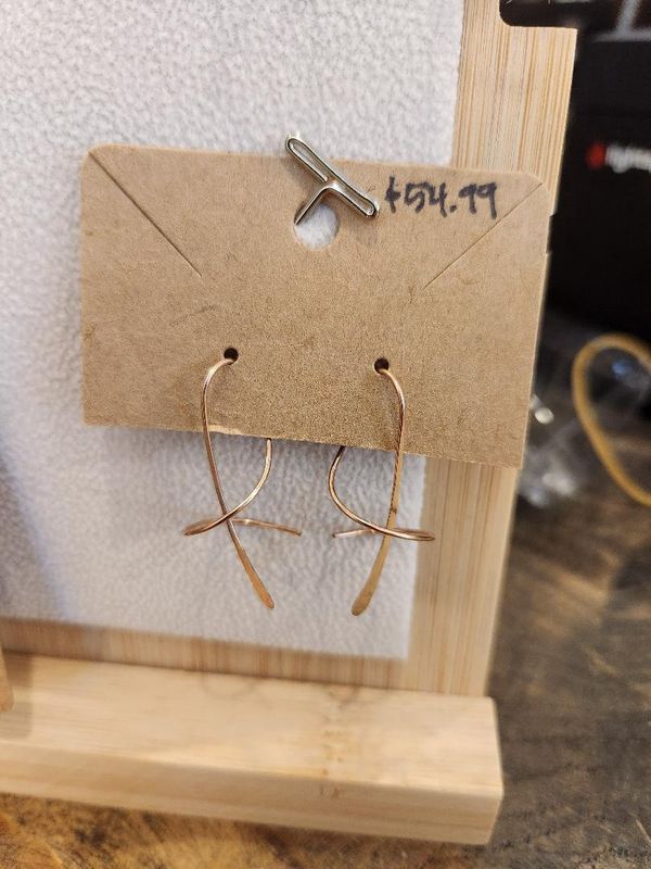 Rose Gold Swirl In Earring