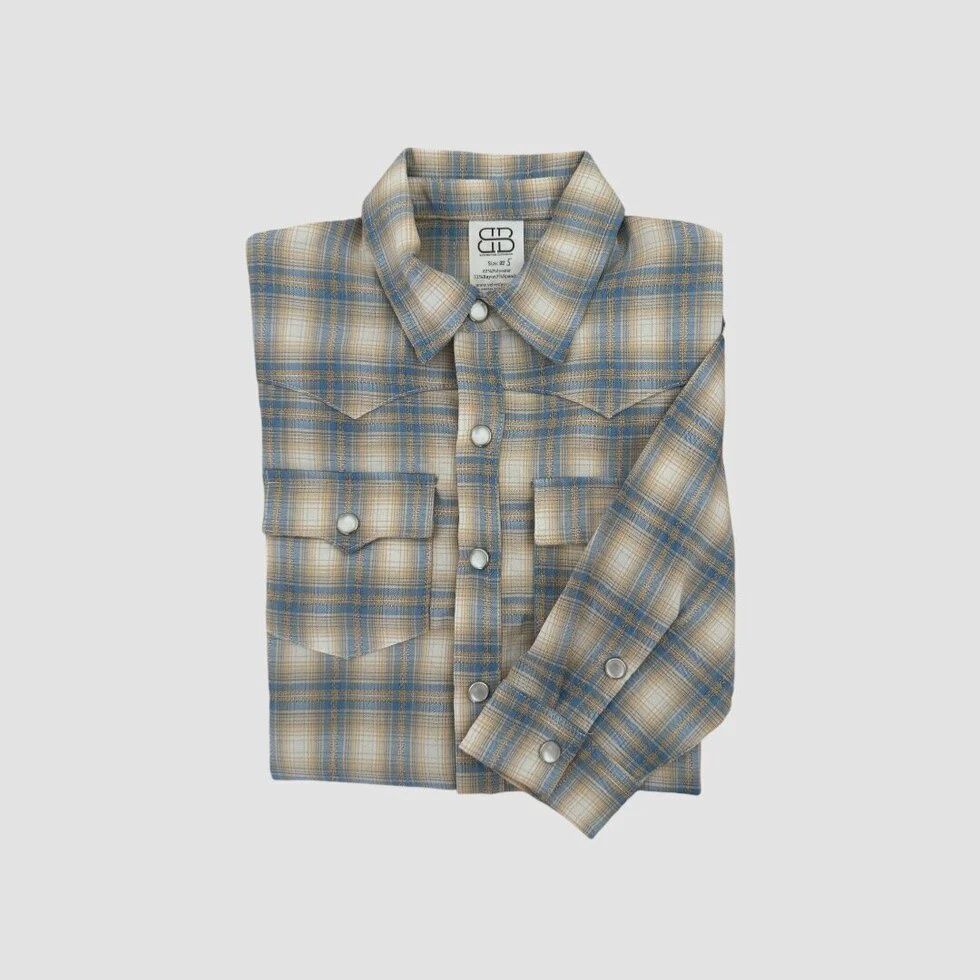 Kasey Button Down-Blue Plaid