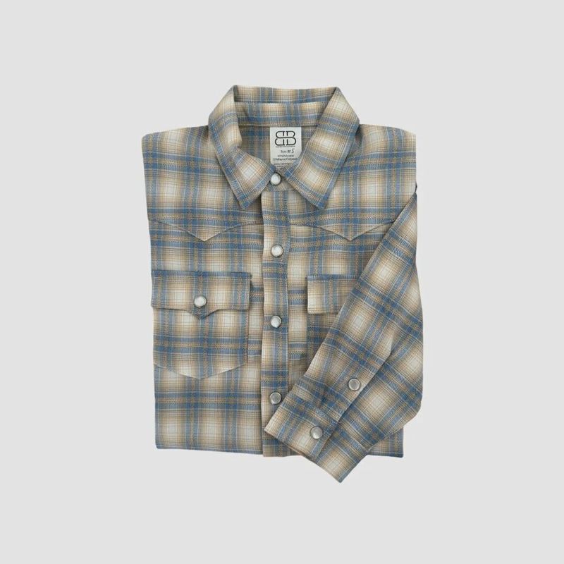 Kasey Button Down-Blue Plaid