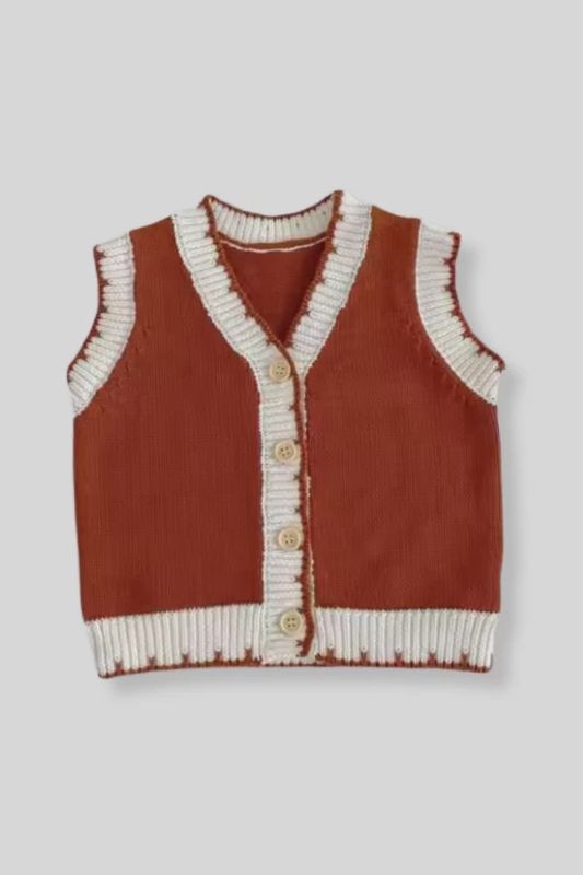 100% Cotton Knit Sweater Vest
