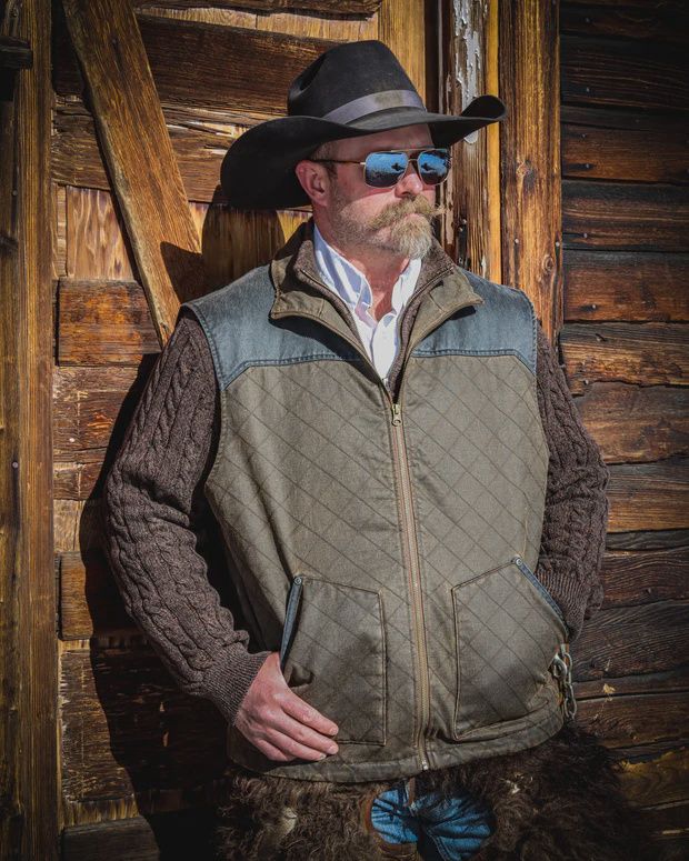 Men&#39;s Faux Oilskin Canvas Vest