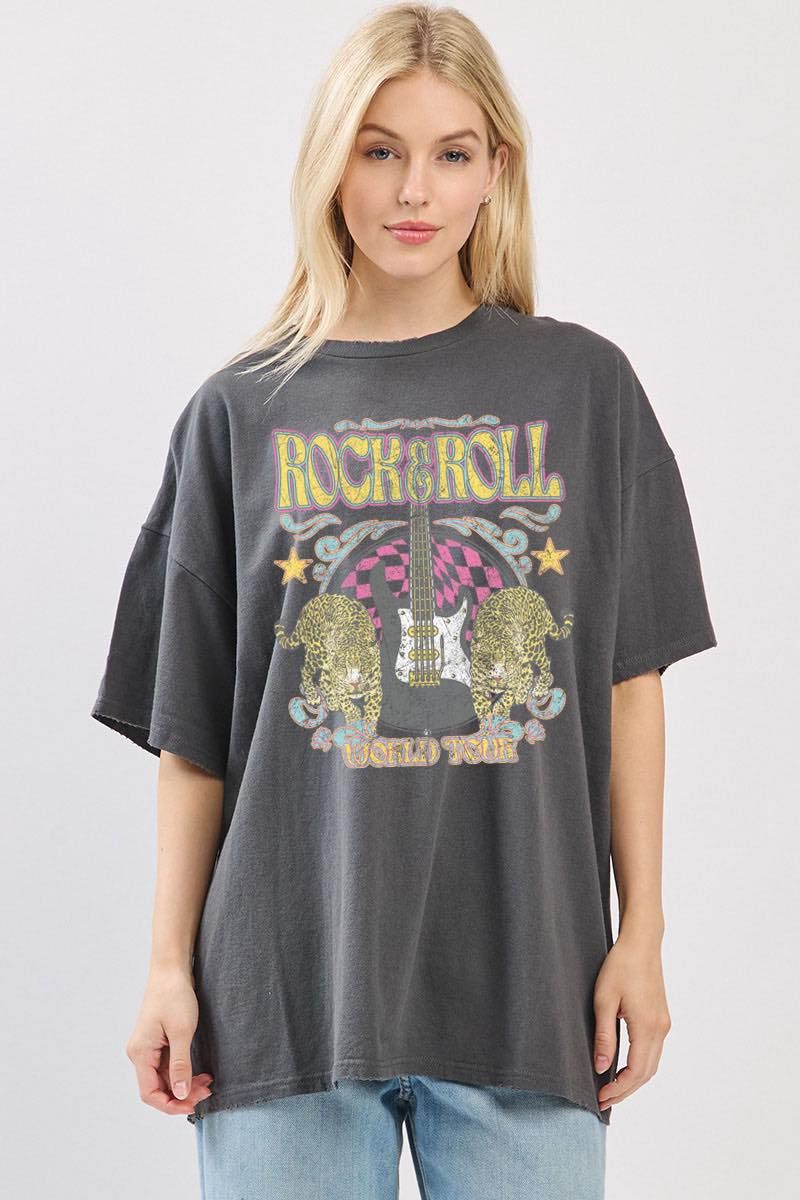 Rock -N- Roll Leopard Guitar