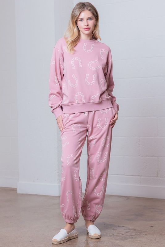 Printed Banding Long Stripe Pants