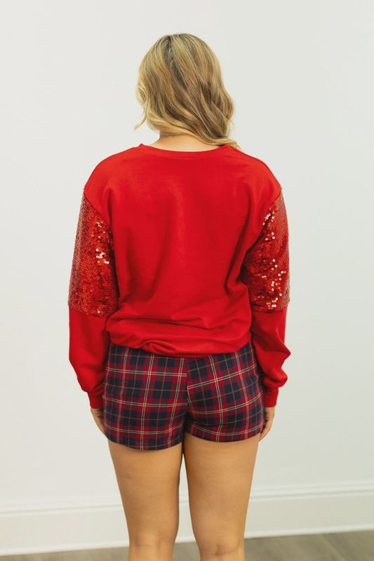 Merry On Light Weight Sequins Sweatshirt