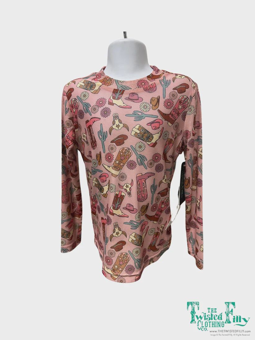 Youth Mesh Top-Pink Boot