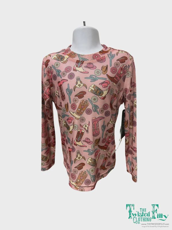 Youth Mesh Top-Pink Boot