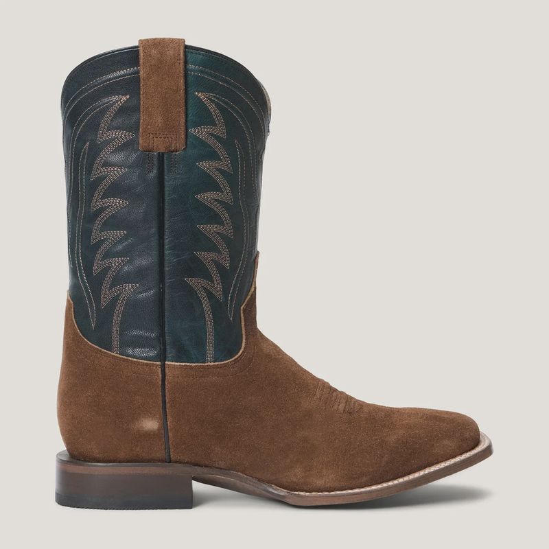 Men's Medium Square Basic 13" Shaft Brown Suede Vamp Boot