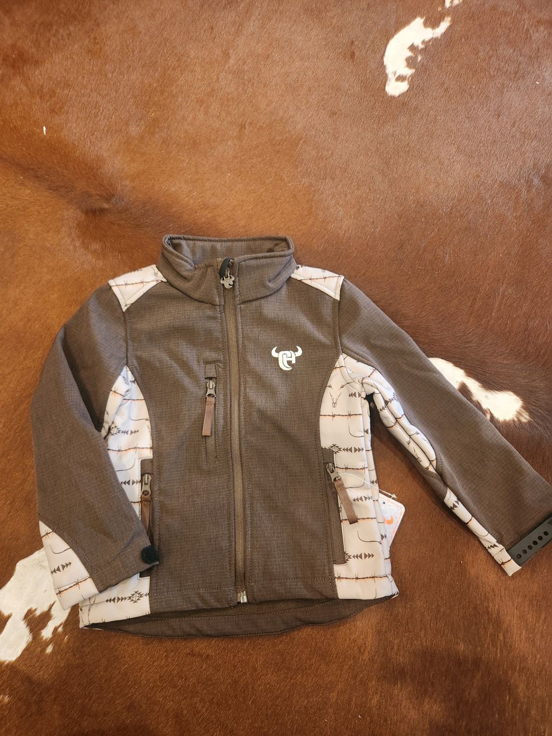 Youth Ghost Aztec Barb Accent Polyshell Jacket