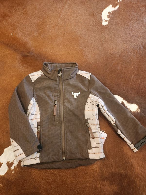 Youth Ghost Aztec Barb Accent Polyshell Jacket