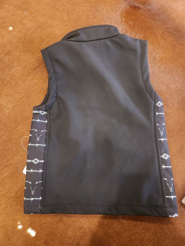 Youth Ghost Aztec Barb Accent Polyshell Vest