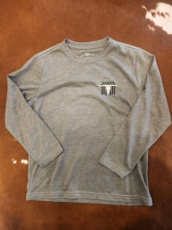 Youth Skull Banner Premium Long Sleeve Tee