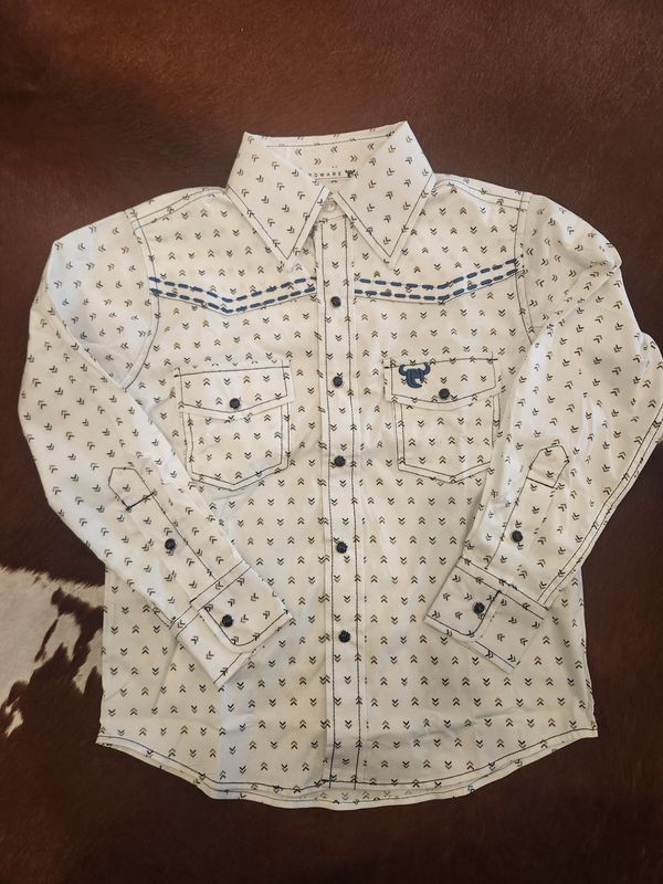 Youth Muted Chevron Long Sleeve Print